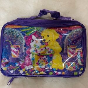 Vintage Lisa Frank Pencil Pouch Lunch Case Fresh Popcorn Dog Cat Kitten Puppy